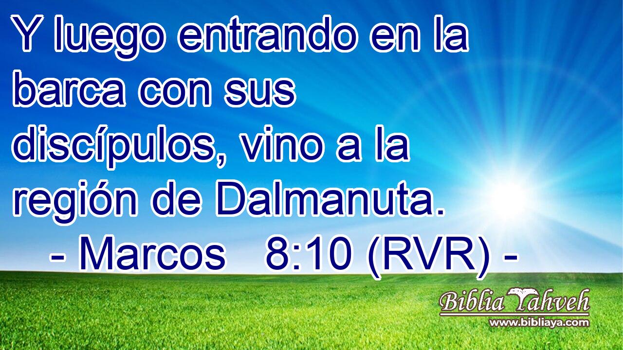 Y luego entrando en la barca con sus discípulos, vino a la región de Dalmanuta.
