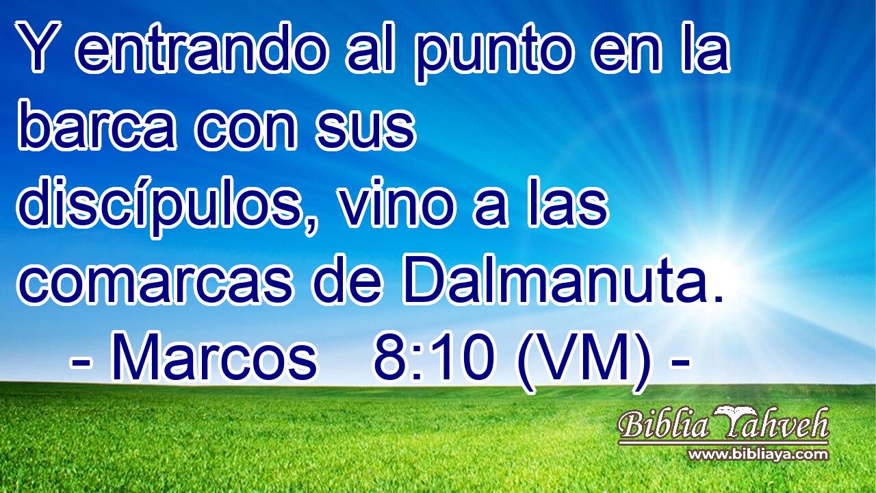  Y entrando al punto en la barca con sus discípulos, vino a las comarcas de Dalmanuta. 