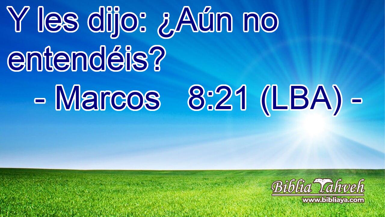Y les dijo: ¿Aún no entendéis?