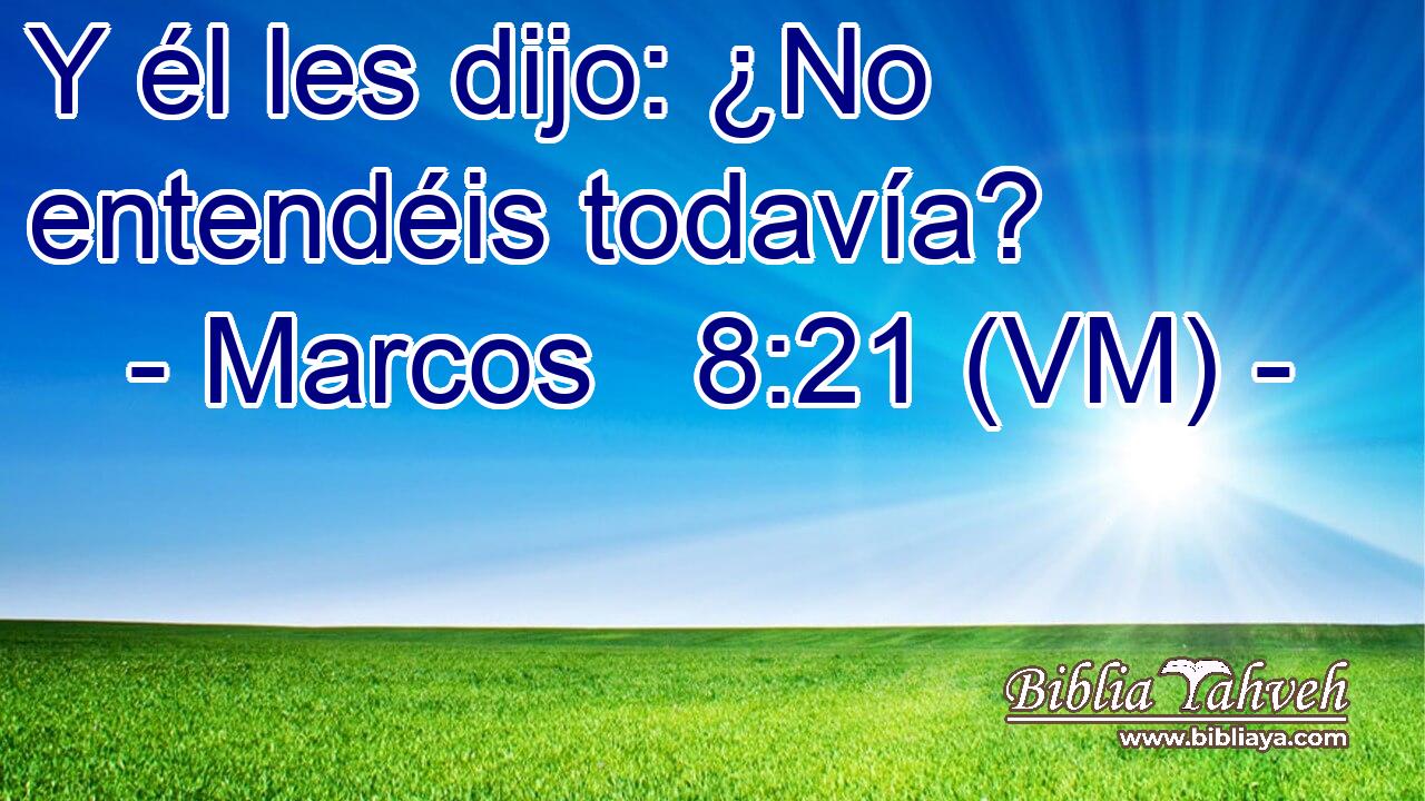  Y él les dijo: ¿No entendéis todavía? 