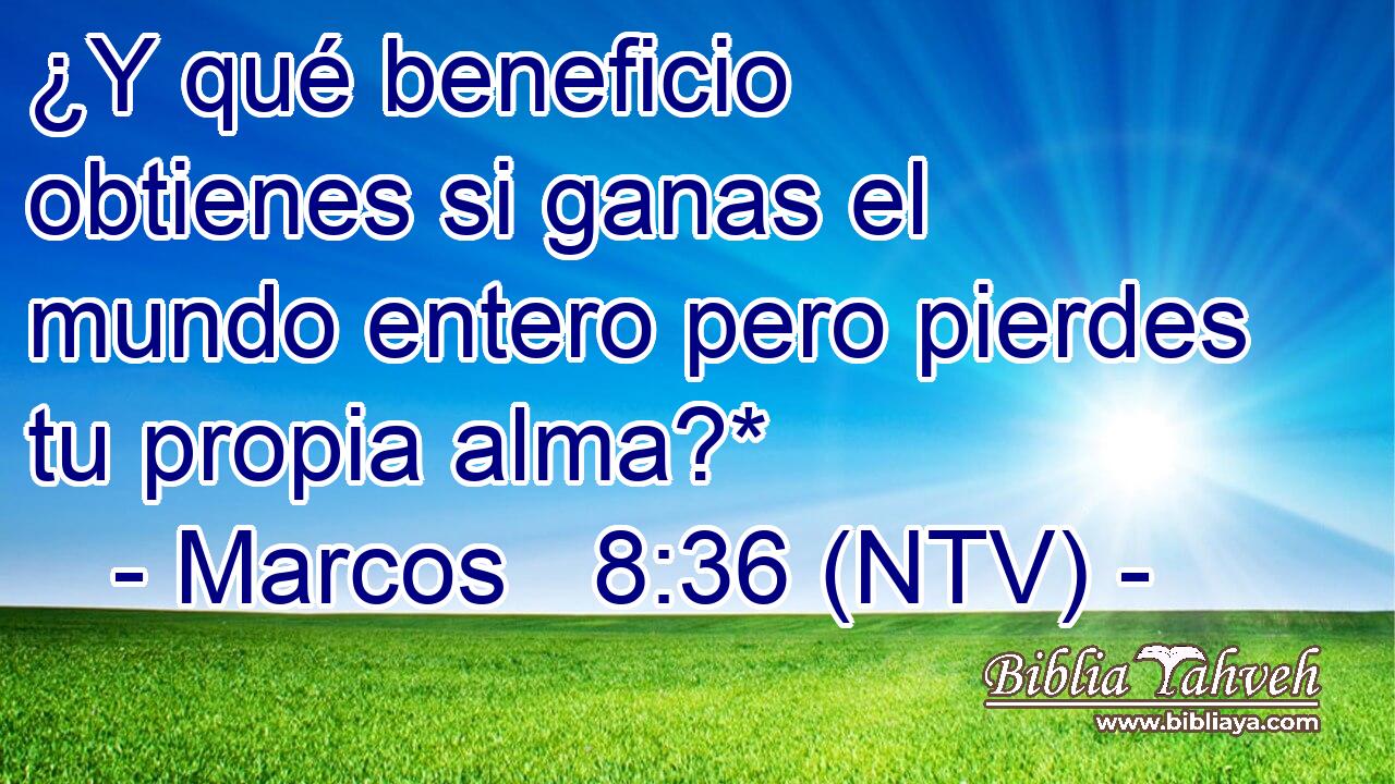 ¿Y qué beneficio obtienes si ganas el mundo entero pero pierdes tu propia alma?*