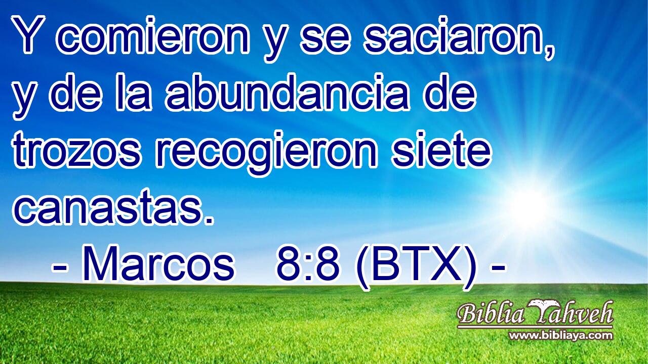 Y comieron y se saciaron, y de la abundancia de trozos recogieron siete canastas.