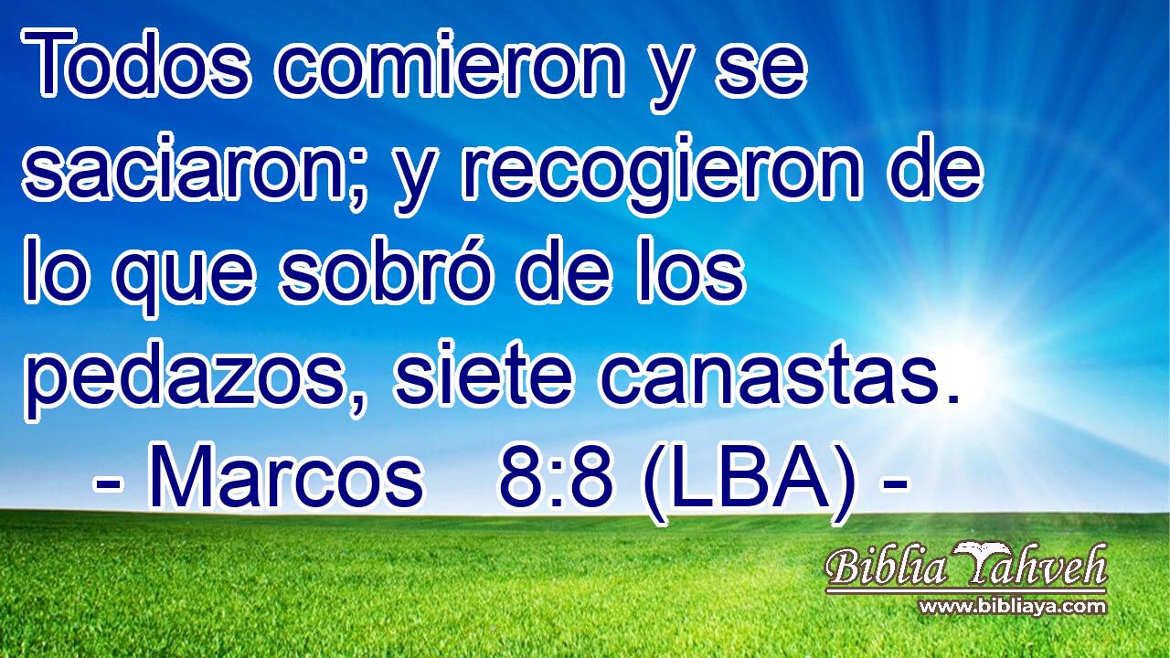 Todos comieron y se saciaron; y recogieron de lo que sobró de los pedazos, siete canastas.