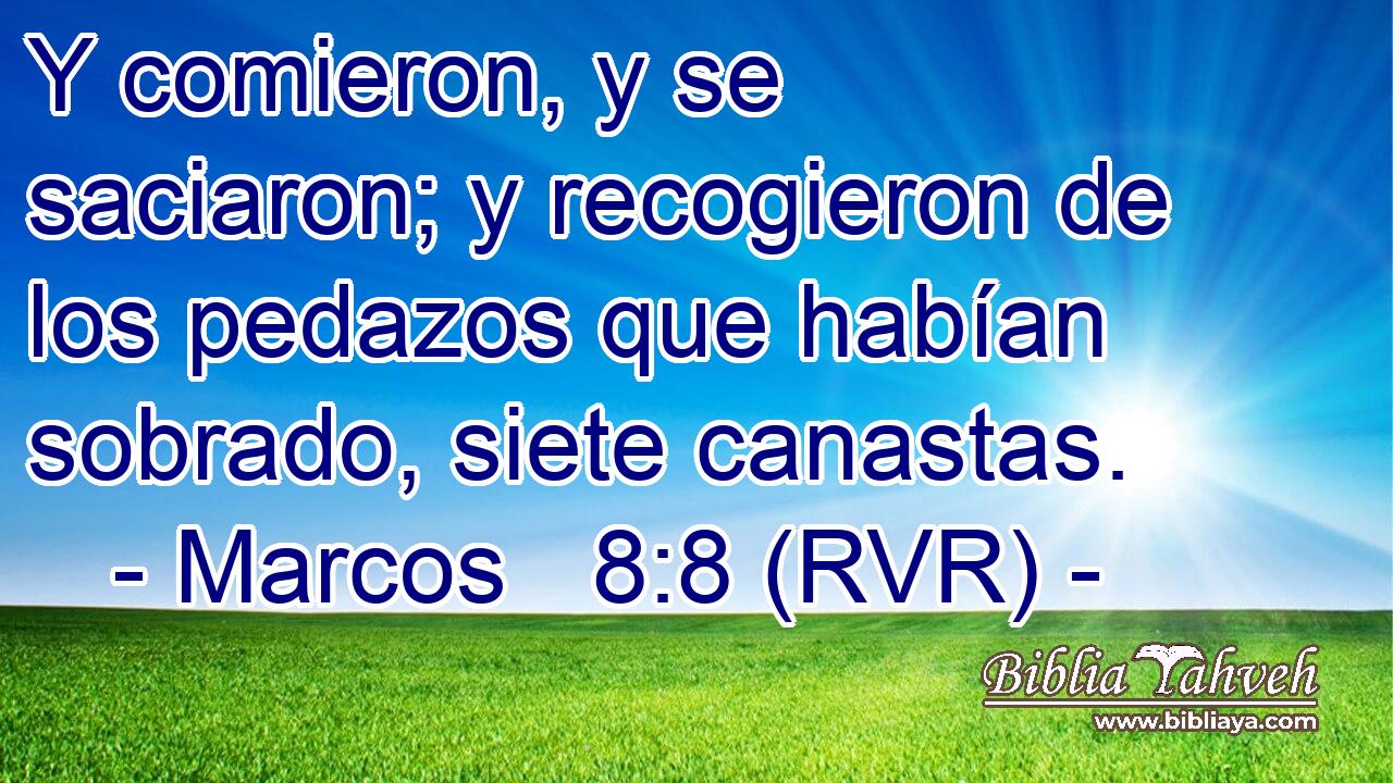 Y comieron, y se saciaron; y recogieron de los pedazos que habían sobrado, siete canastas.