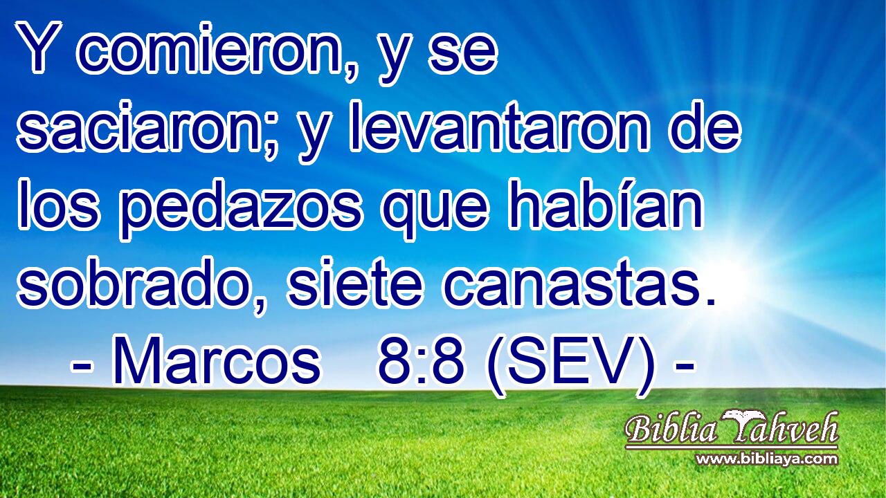 Y comieron, y se saciaron; y levantaron de los pedazos que habían sobrado, siete canastas.