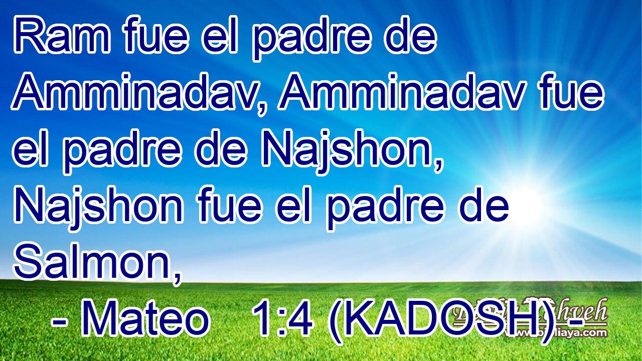  Ram fue el padre de Amminadav, Amminadav fue el padre de Najshon, Najshon fue el padre de Salmon, 