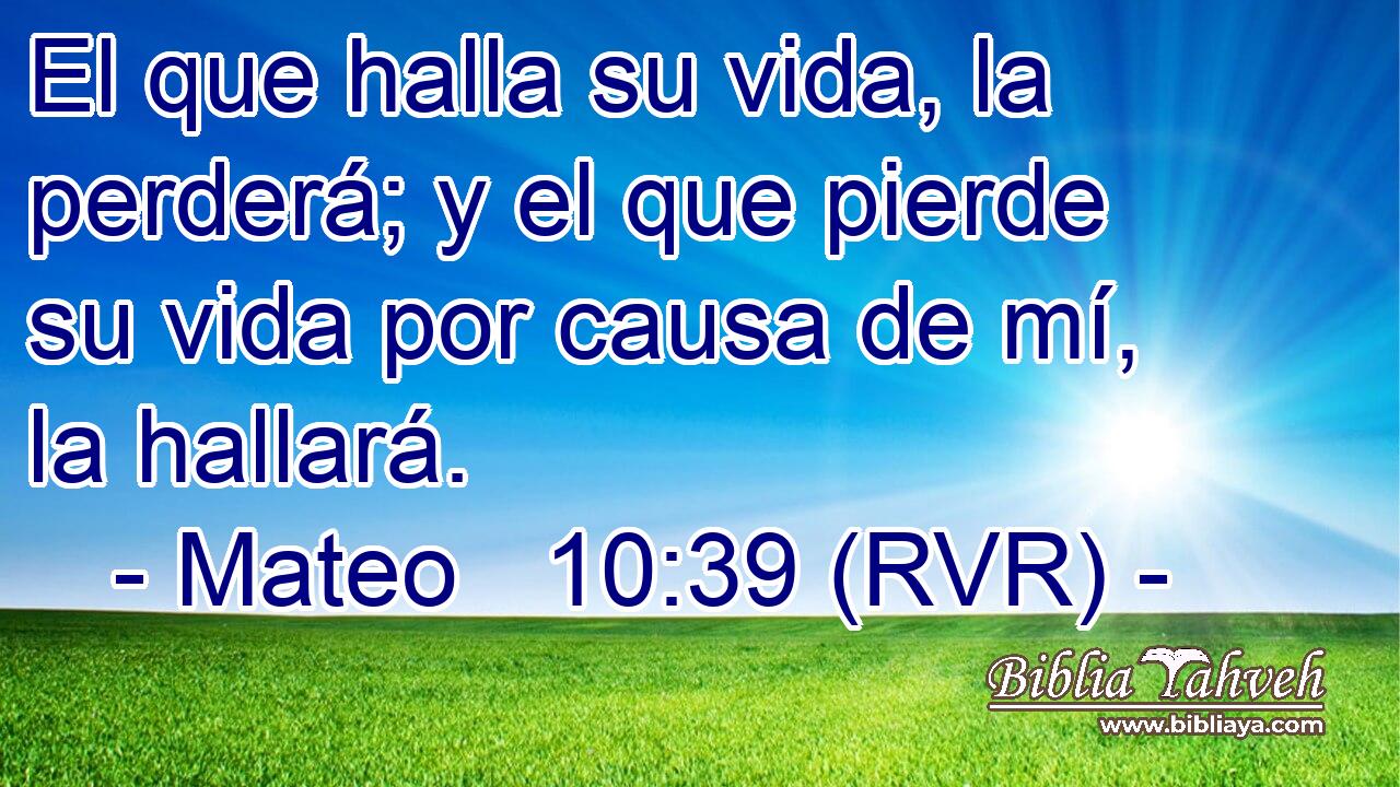 Mateo 10 39 RVR El Que Halla Su Vida La Perder Y El Que mateo-10-39-rvr-el-que-halla-su-vida-la-perder-y-el-que