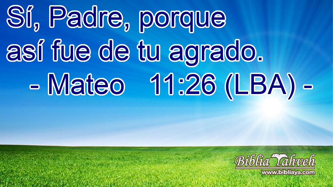 Sí, Padre, porque así fue de tu agrado.