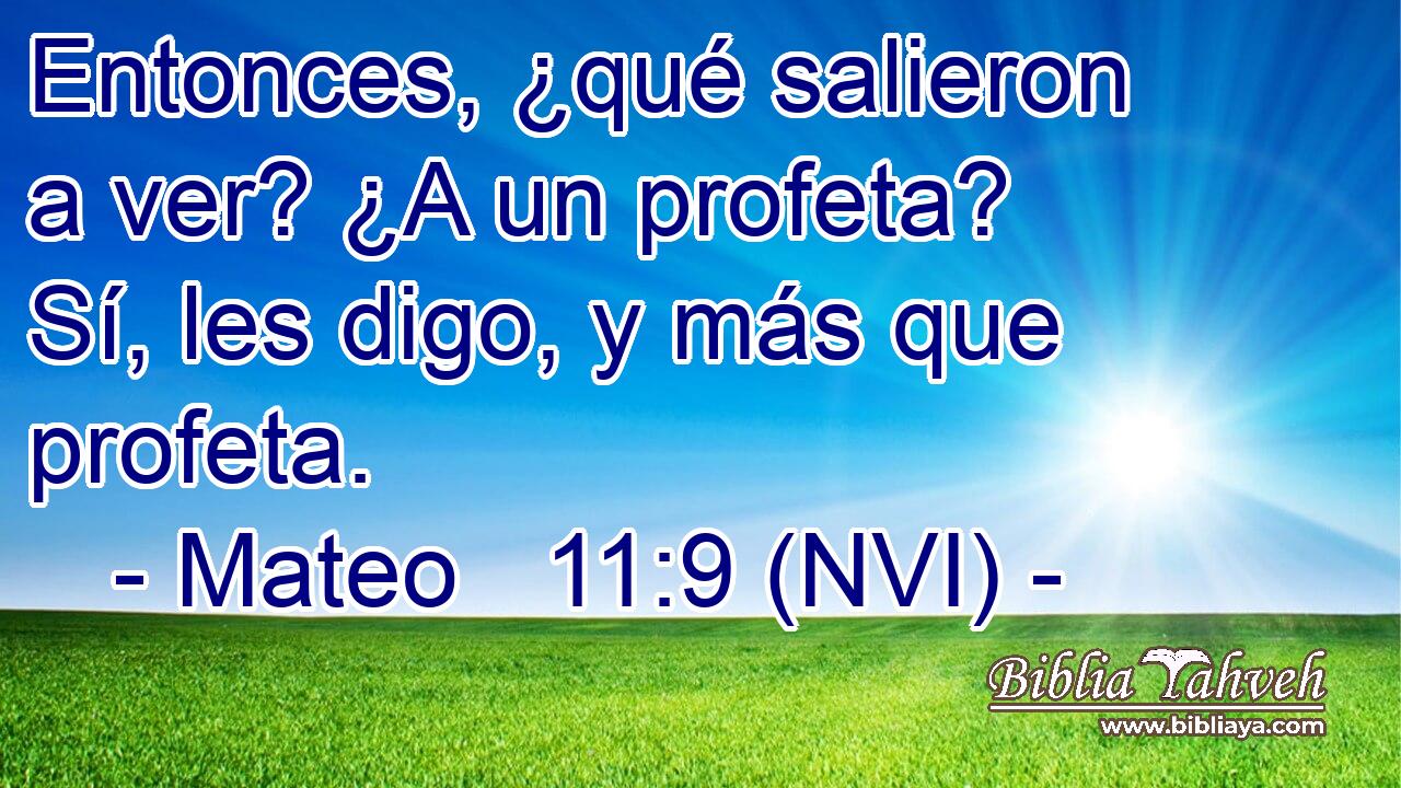  Entonces, ¿qué salieron a ver? ¿A un profeta? Sí, les digo, y más que profeta. 
