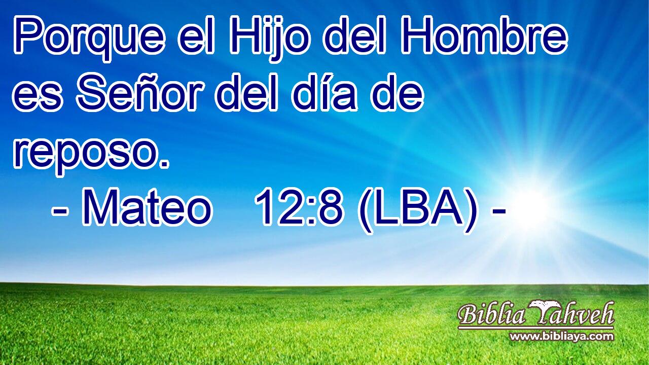 Porque el Hijo del Hombre es Señor del día de reposo.