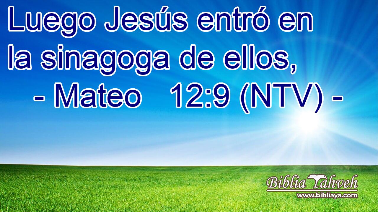 Luego Jesús entró en la sinagoga de ellos,