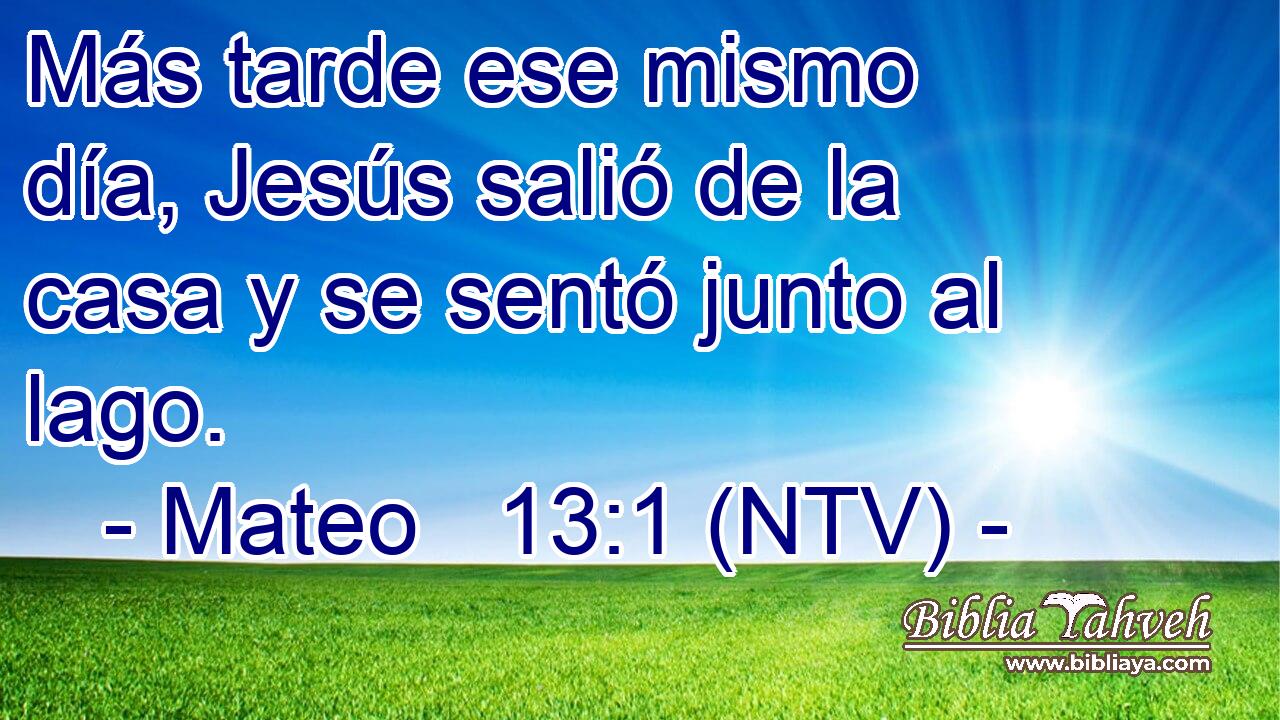 Más tarde ese mismo día, Jesús salió de la casa y se sentó junto al lago.