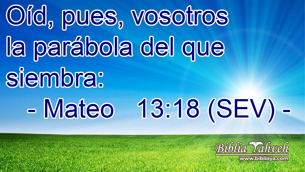 Oíd, pues, vosotros la parábola del que siembra: