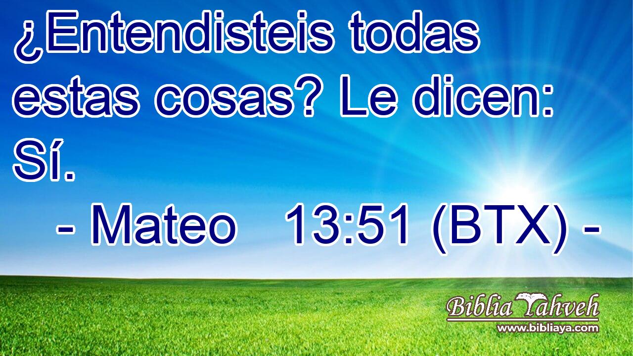 ¿Entendisteis todas estas cosas? Le dicen: Sí.