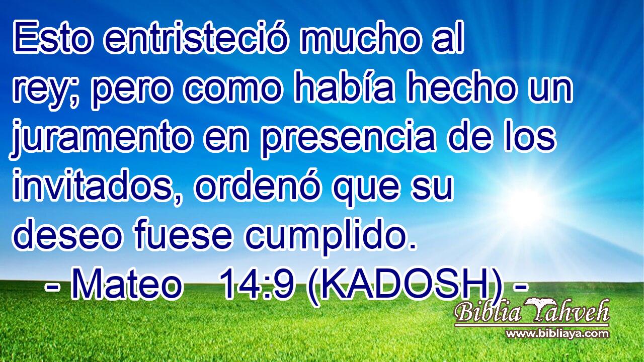  Esto entristeció mucho al rey; pero como había hecho un juramento en presencia de los invitados, ordenó que su deseo fuese cumplido. 