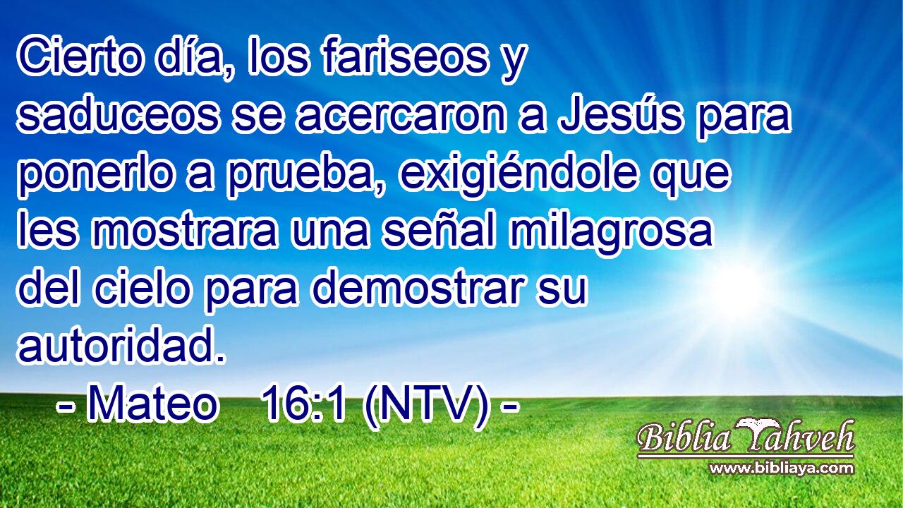 Cierto día, los fariseos y saduceos se acercaron a Jesús para ponerlo a prueba, exigiéndole que les mostrara una señal milagrosa del cielo para demostrar su autoridad.