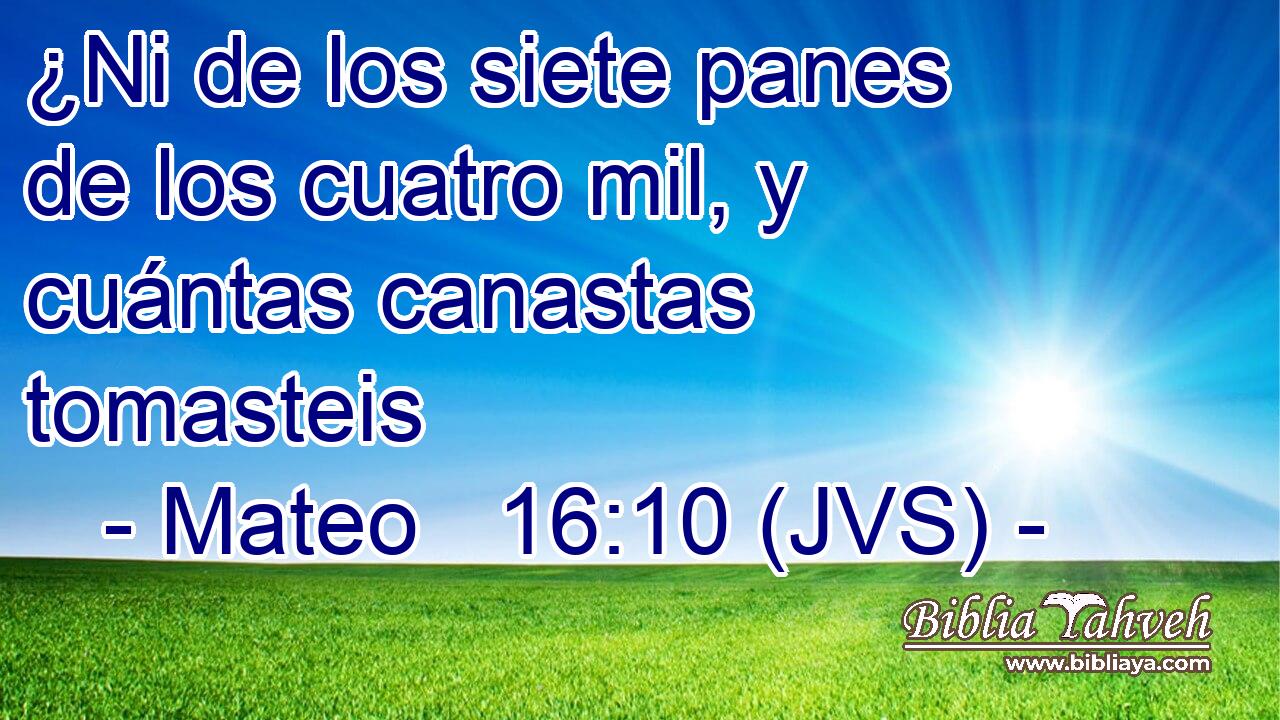 ¿Ni de los siete panes de los cuatro mil, y cuántas canastas tomasteis