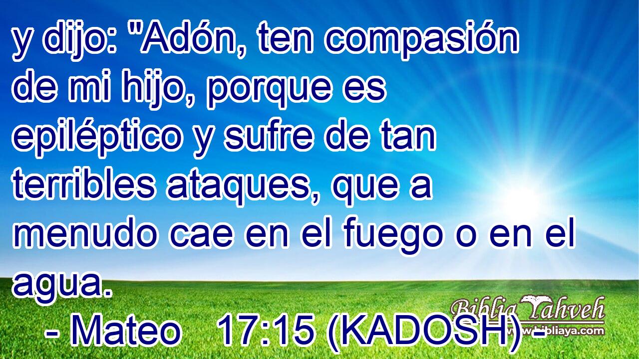  y dijo: 