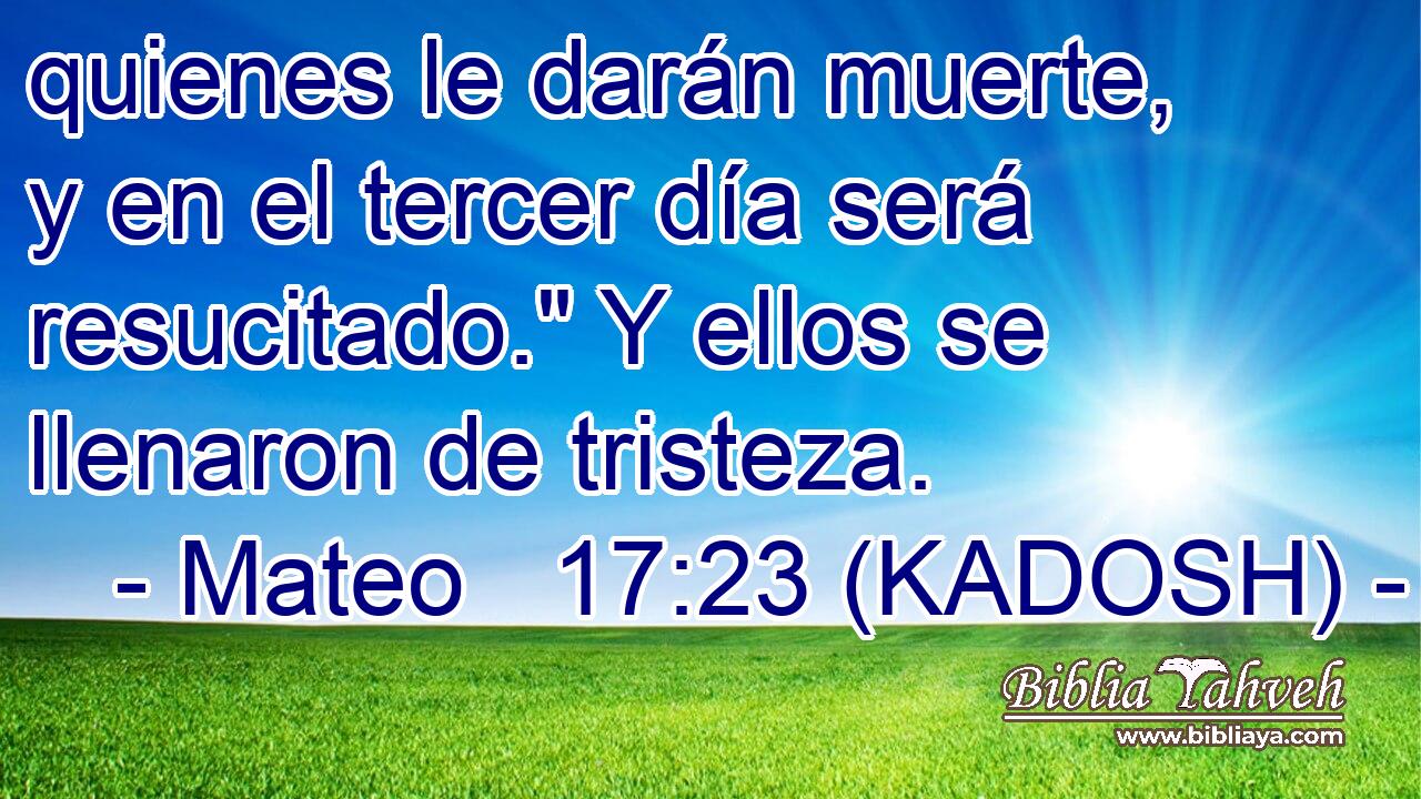 quienes le darán muerte, y en el tercer día será resucitado.