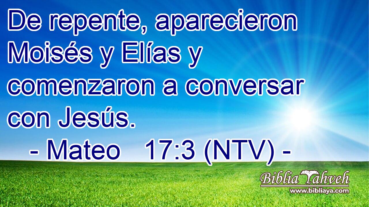 De repente, aparecieron Moisés y Elías y comenzaron a conversar con Jesús.