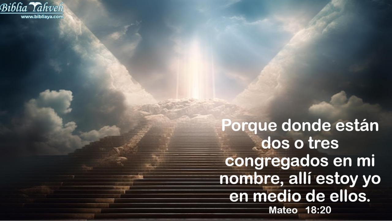 Pues donde se reúnen dos o tres en mi nombre, yo estoy allí entre ellos.