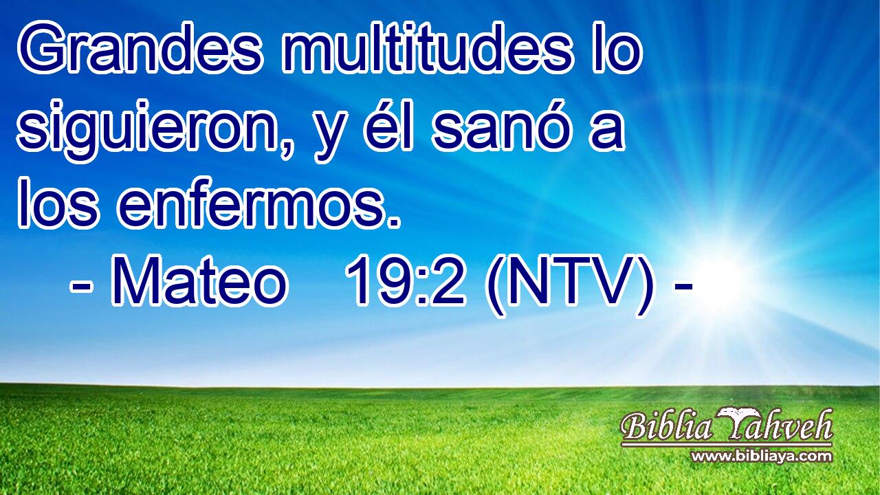 Grandes multitudes lo siguieron, y él sanó a los enfermos.