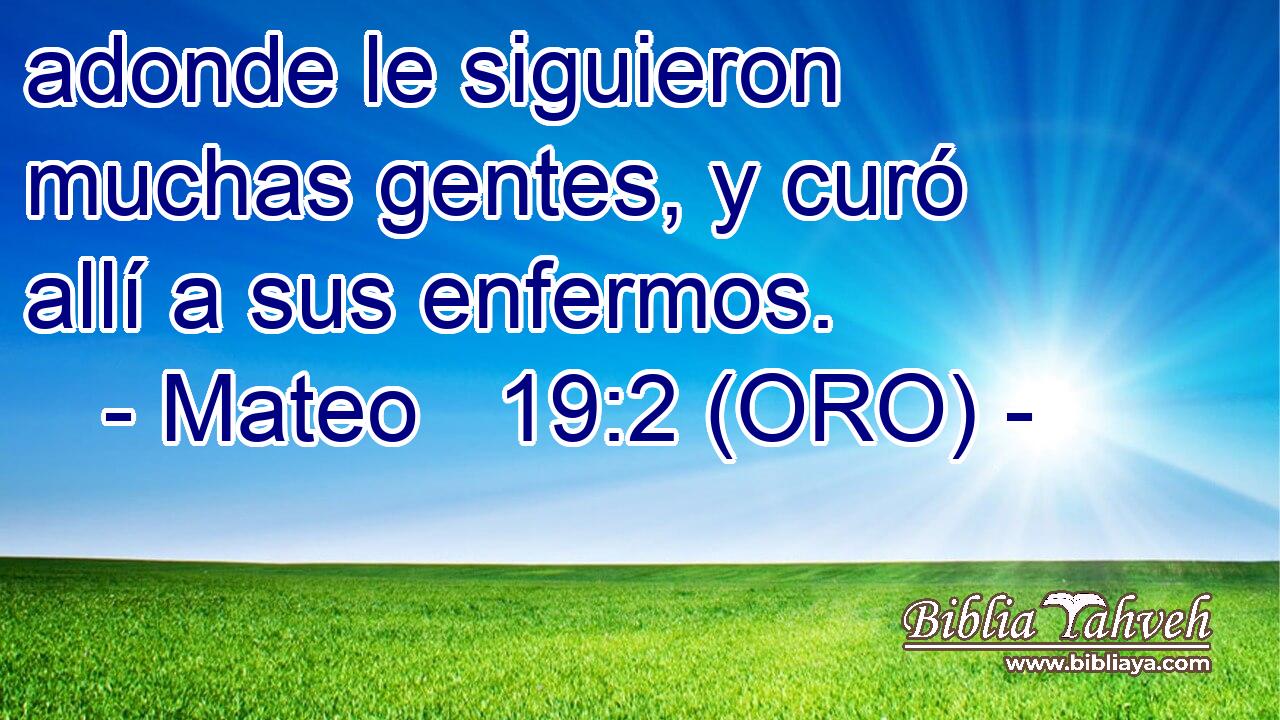  adonde le siguieron muchas gentes, y curó allí a sus enfermos. 