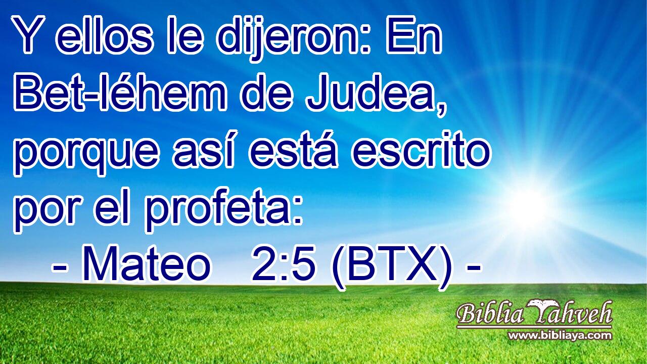 Y ellos le dijeron: En Bet-léhem de Judea, porque así está escrito por el profeta: