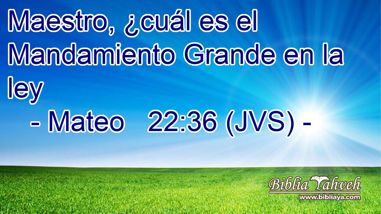 Maestro, ¿cuál es el Mandamiento Grande en la ley