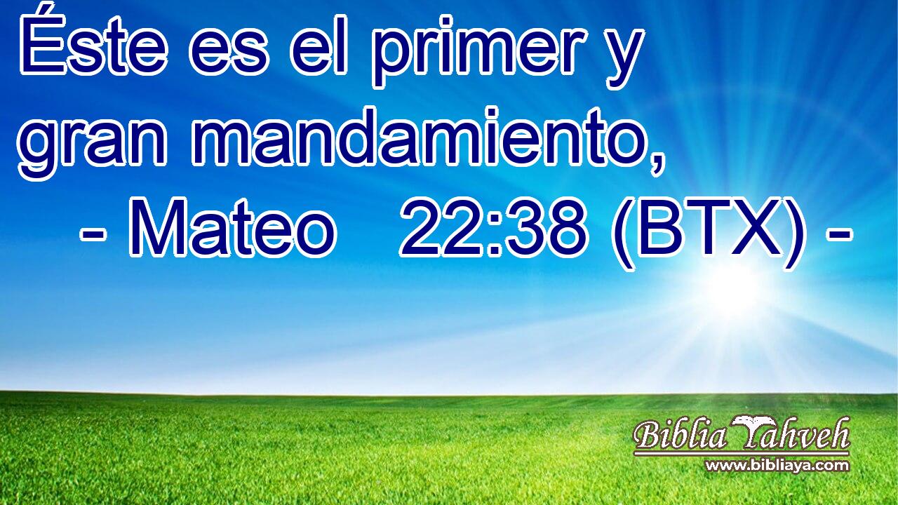 Éste es el primer y gran mandamiento,