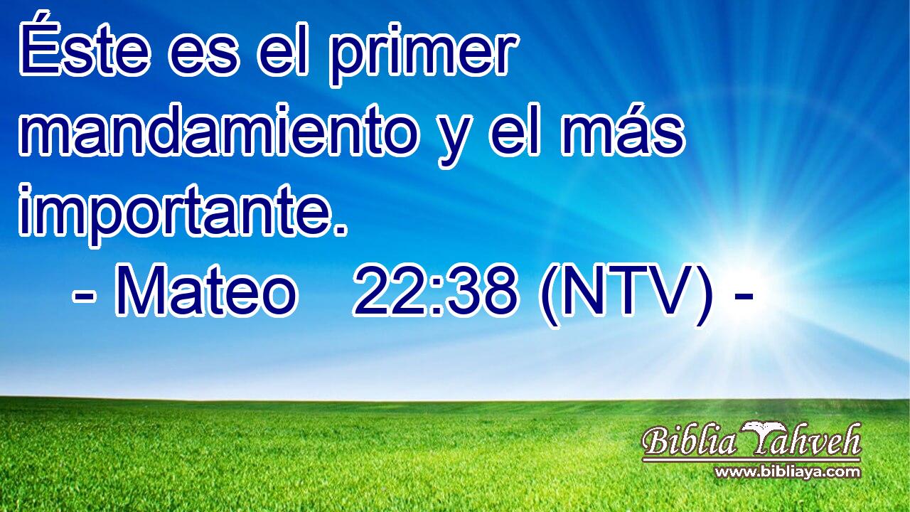 Éste es el primer mandamiento y el más importante.