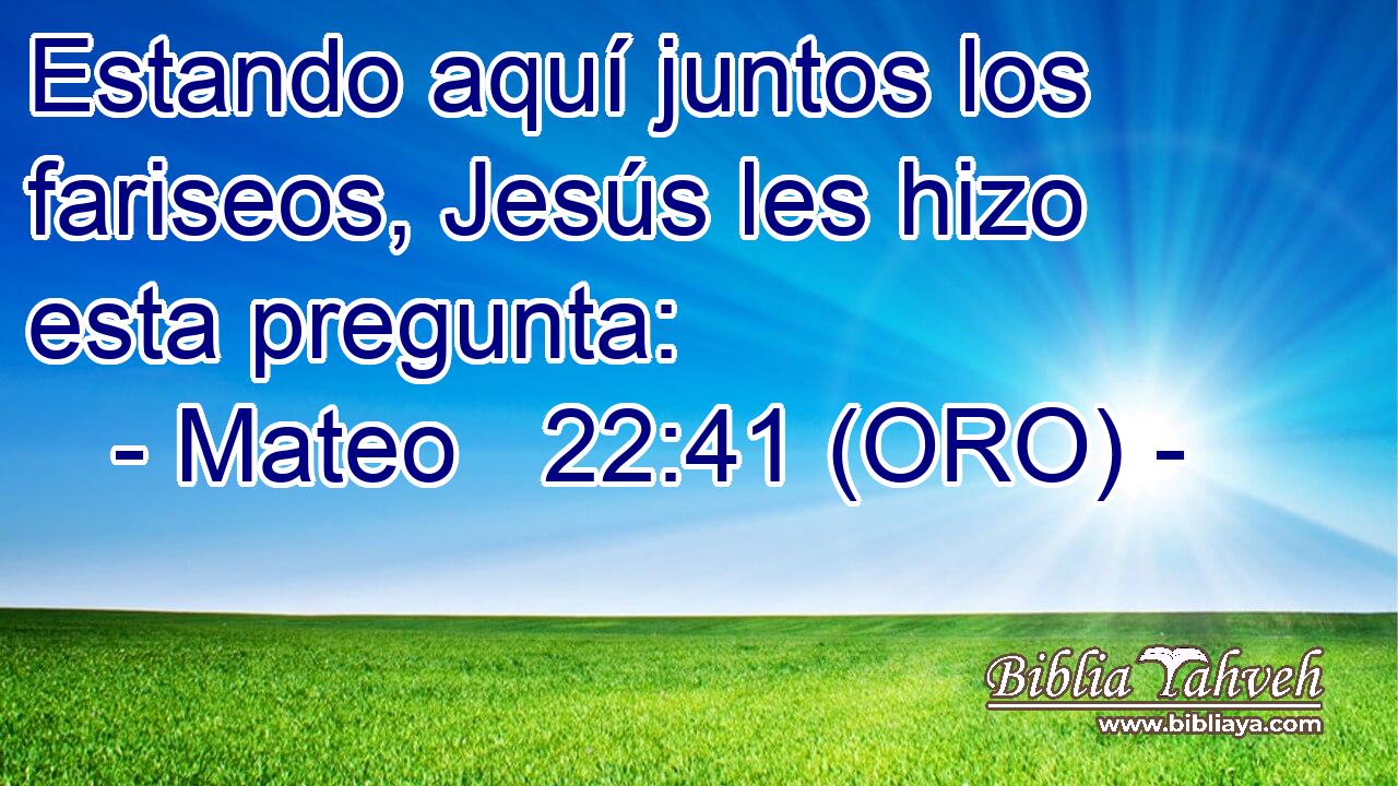  Estando aquí juntos los fariseos, Jesús les hizo esta pregunta: 