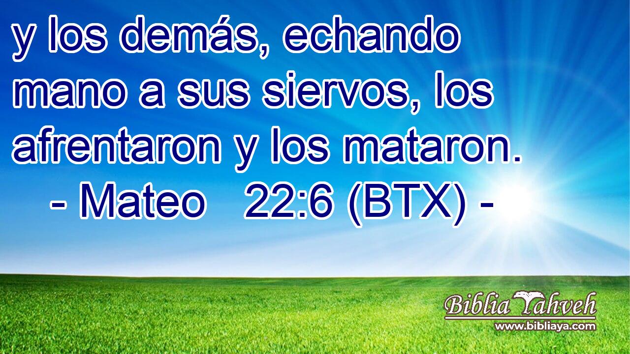 y los demás, echando mano a sus siervos, los afrentaron y los mataron.