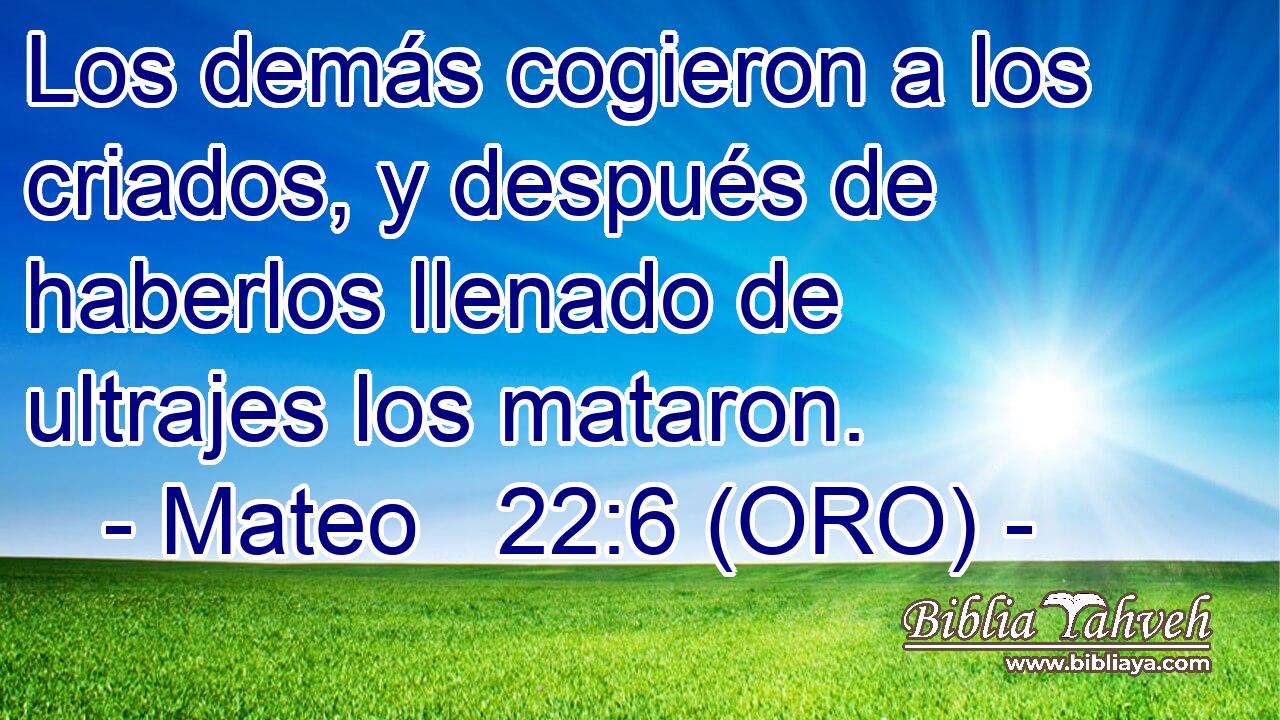  Los demás cogieron a los criados, y después de haberlos llenado de ultrajes los mataron. 