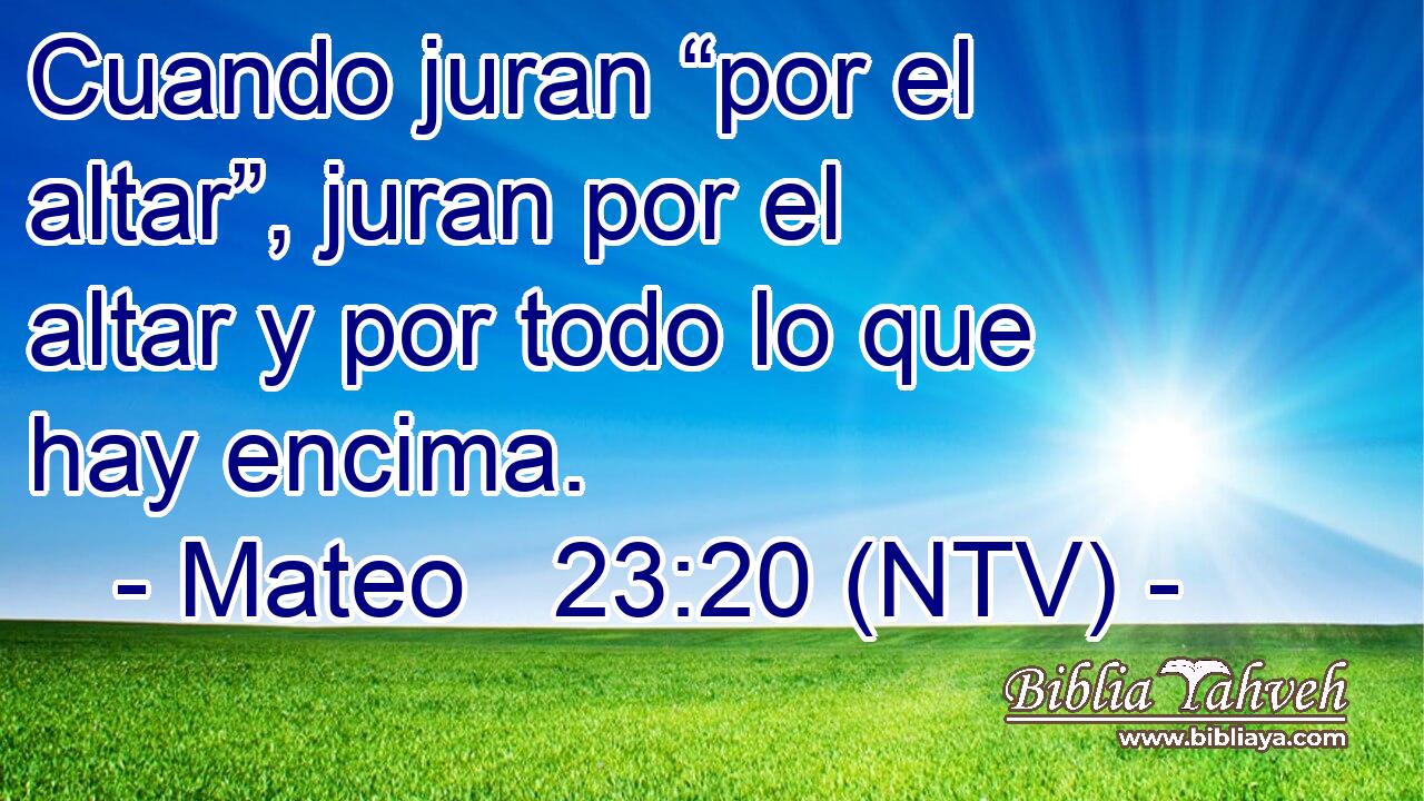 Cuando juran “por el altar”, juran por el altar y por todo lo que hay encima.