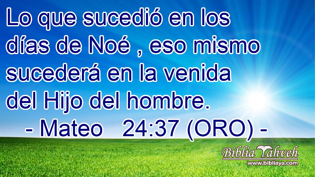  Lo que sucedió en los días de Noé , eso mismo sucederá en la venida del Hijo del hombre. 