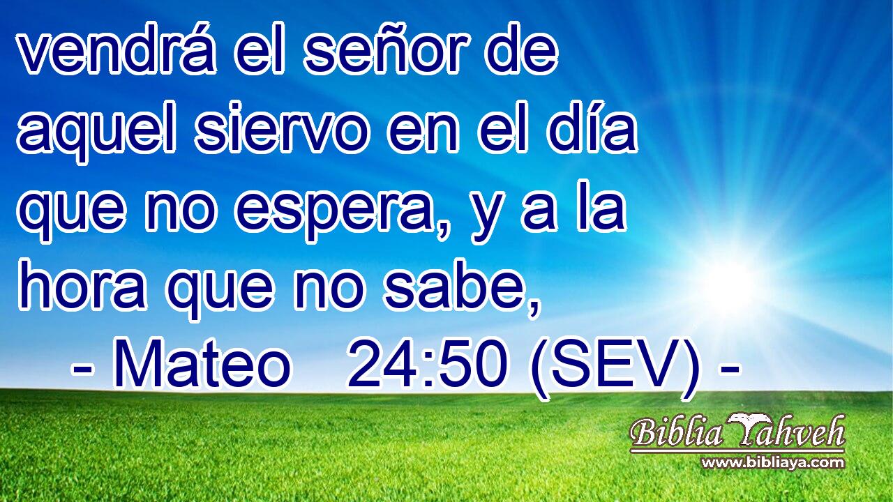 vendrá el señor de aquel siervo en el día que no espera, y a la hora que no sabe,
