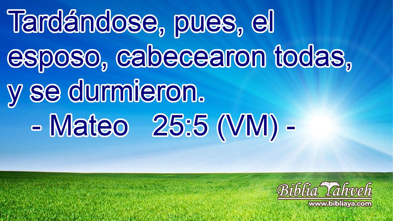  Tardándose, pues, el esposo, cabecearon todas, y se durmieron. 