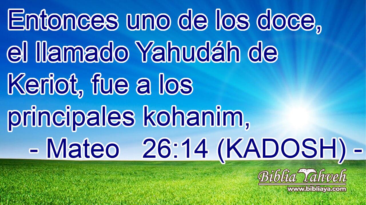  Entonces uno de los doce, el llamado Yahudáh de Keriot, fue a los principales kohanim, 