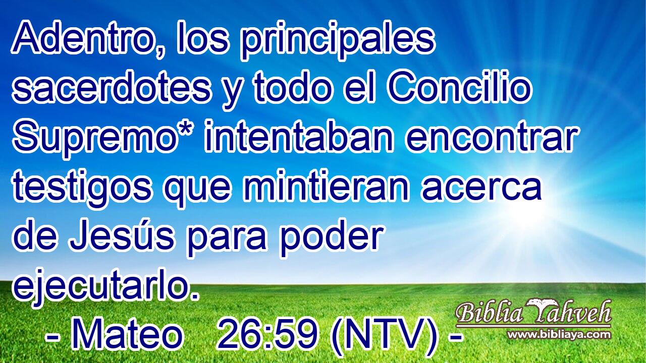 Adentro, los principales sacerdotes y todo el Concilio Supremo* intentaban encontrar testigos que mintieran acerca de Jesús para poder ejecutarlo.