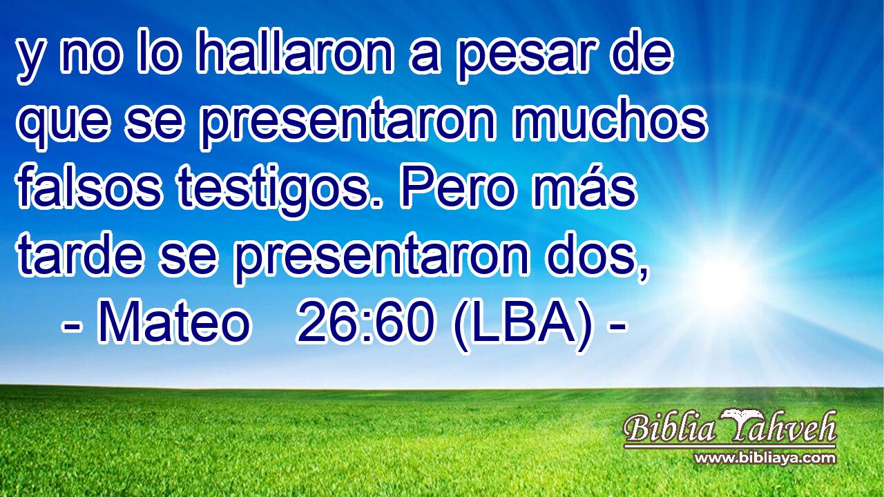 y no lo hallaron a pesar de que se presentaron muchos falsos testigos. Pero más tarde se presentaron dos,