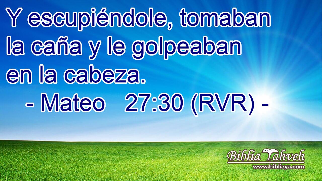 Y escupiéndole, tomaban la caña y le golpeaban en la cabeza.