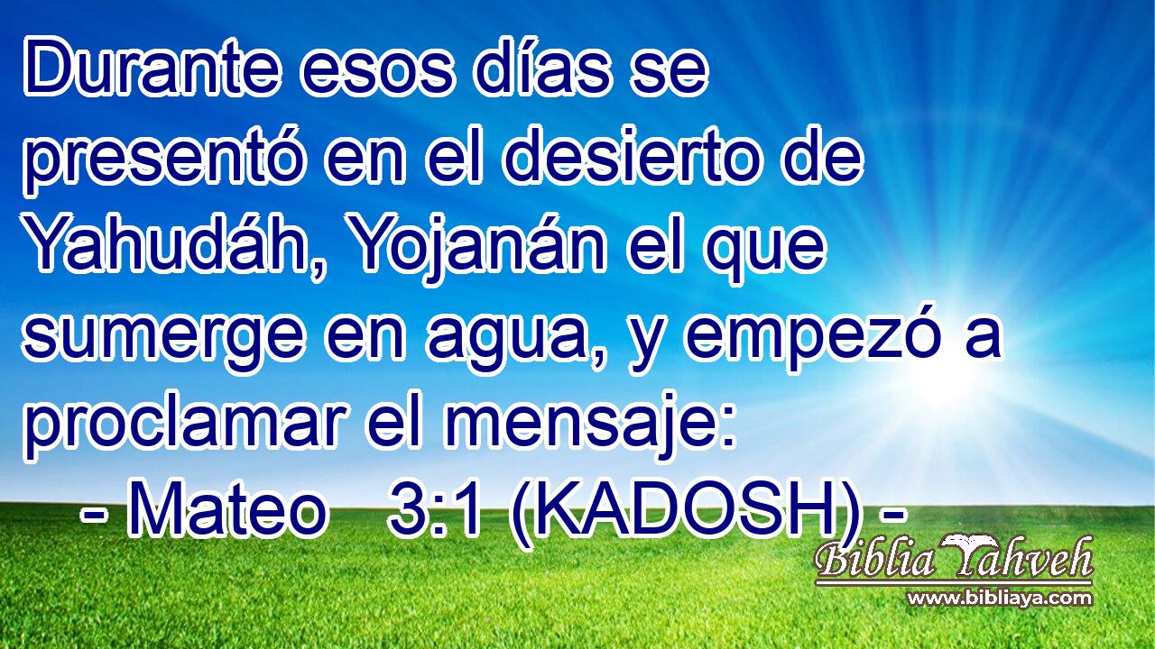  Durante esos días se presentó en el desierto de Yahudáh, Yojanán el que sumerge en agua, y empezó a proclamar el mensaje: 