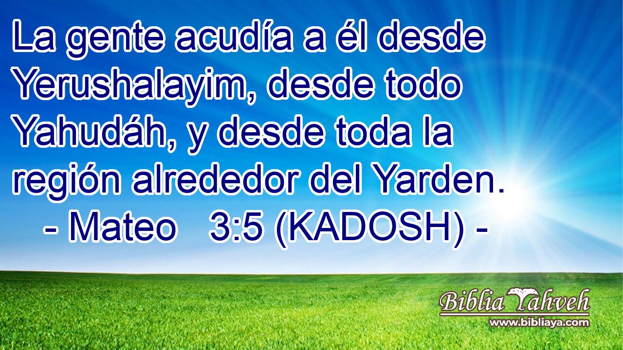  La gente acudía a él desde Yerushalayim, desde todo Yahudáh, y desde toda la región alrededor del Yarden. 