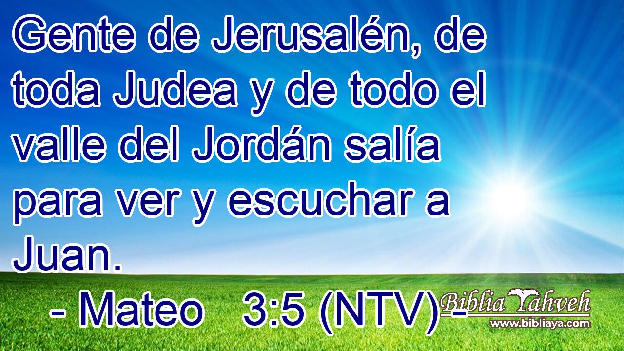 Gente de Jerusalén, de toda Judea y de todo el valle del Jordán salía para ver y escuchar a Juan.