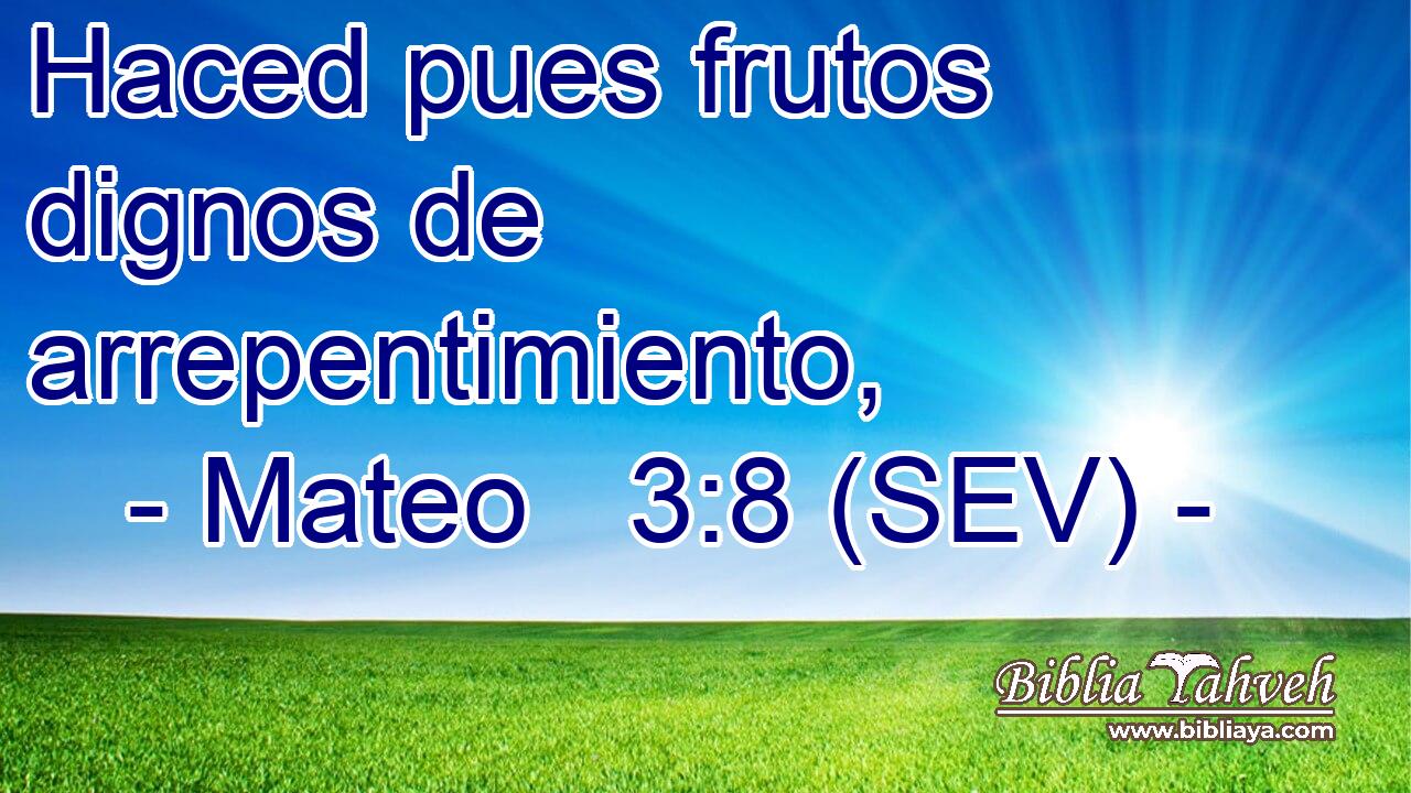 Haced pues frutos dignos de arrepentimiento,