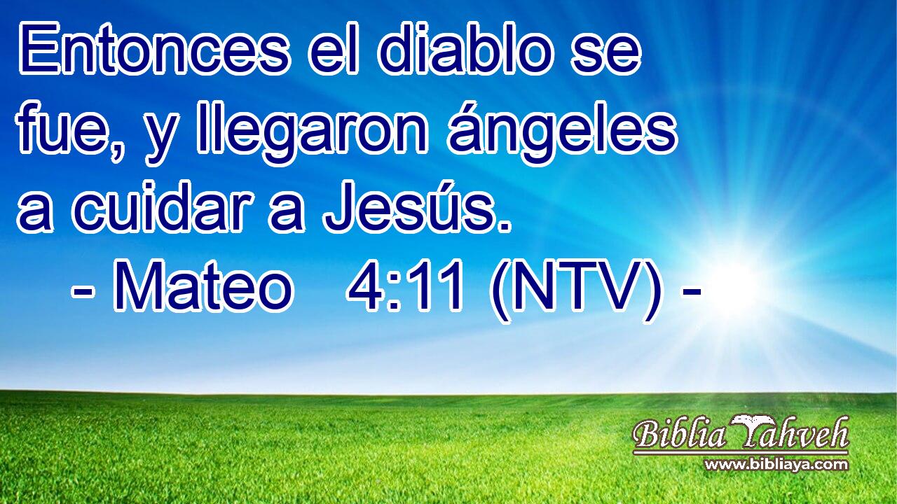 Entonces el diablo se fue, y llegaron ángeles a cuidar a Jesús.