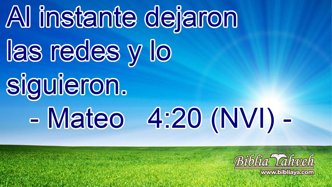  Al instante dejaron las redes y lo siguieron. 