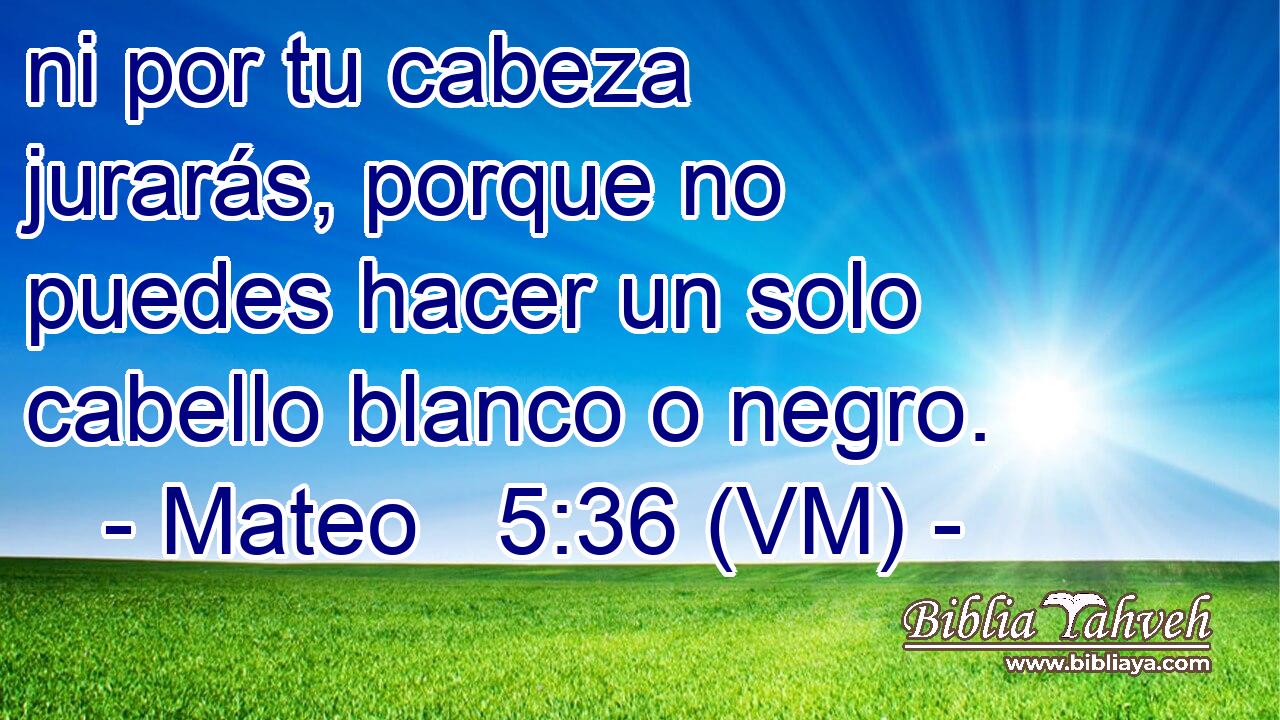  ni por tu cabeza jurarás, porque no puedes hacer un solo cabello blanco o negro. 