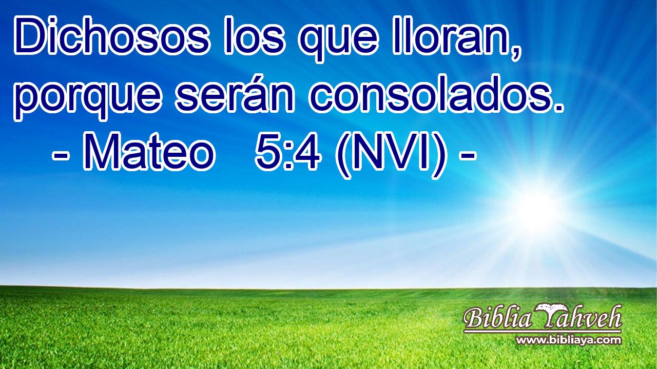  Dichosos los que lloran, porque serán consolados. 
